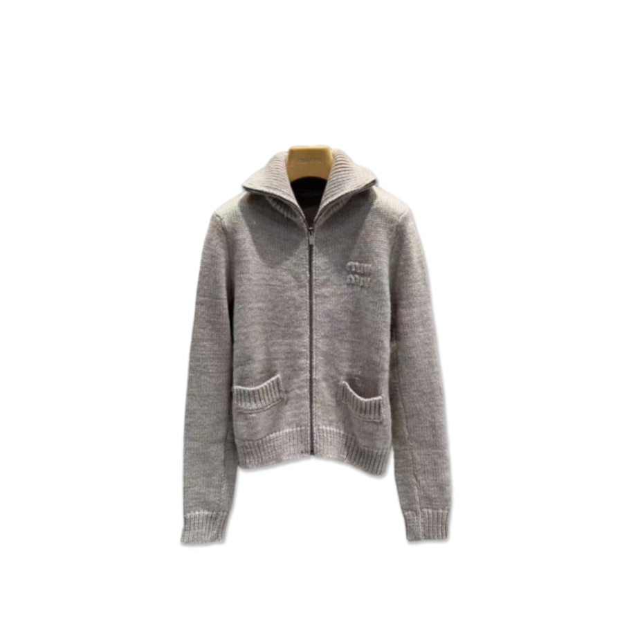 M1v M1v zipper knit cardigan